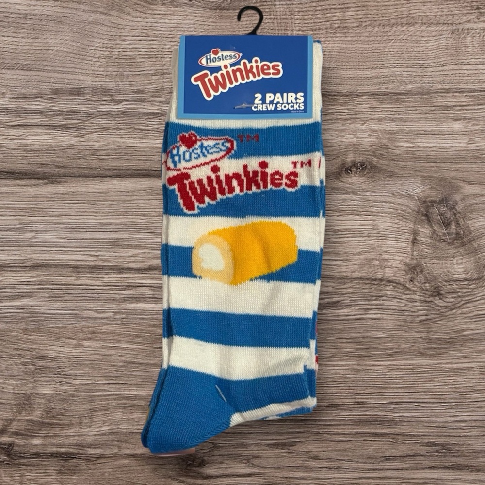 Twinkies Brand 2 Pairs of Crew Socks - Men’s Sz 8-12, Women’s Sz 9-13